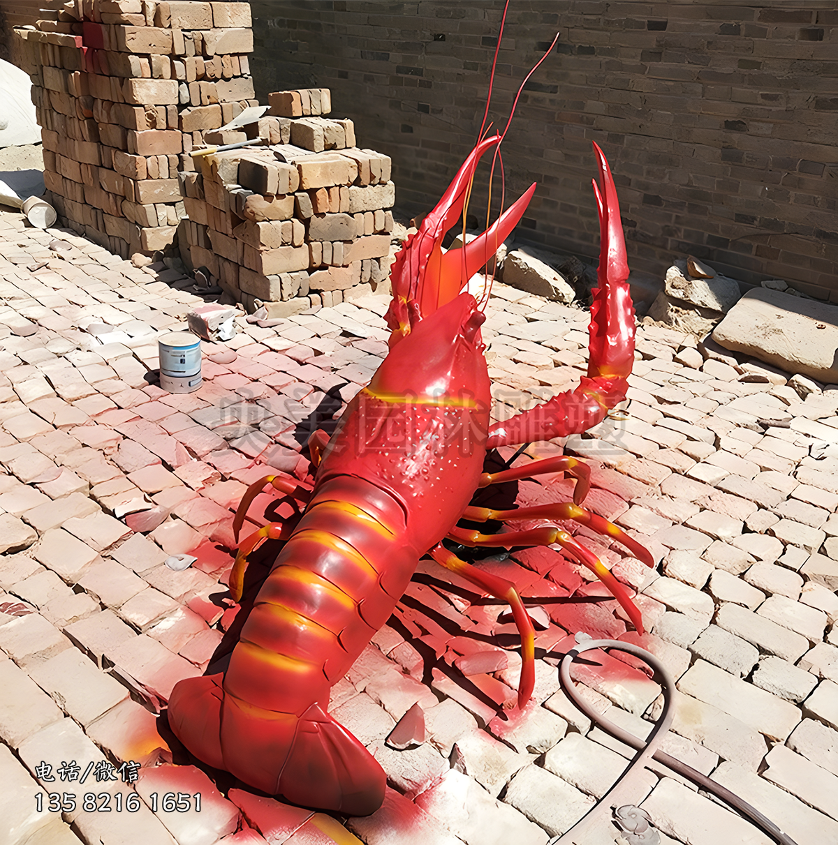 玻璃鋼仿真龍蝦雕塑