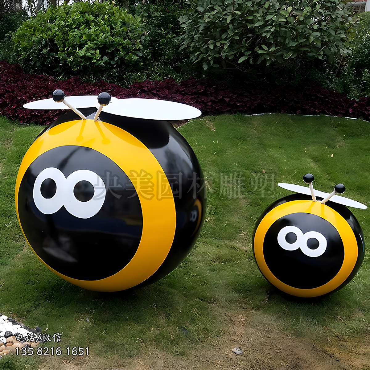 抽象可愛(ài)蜜蜂造型雕塑