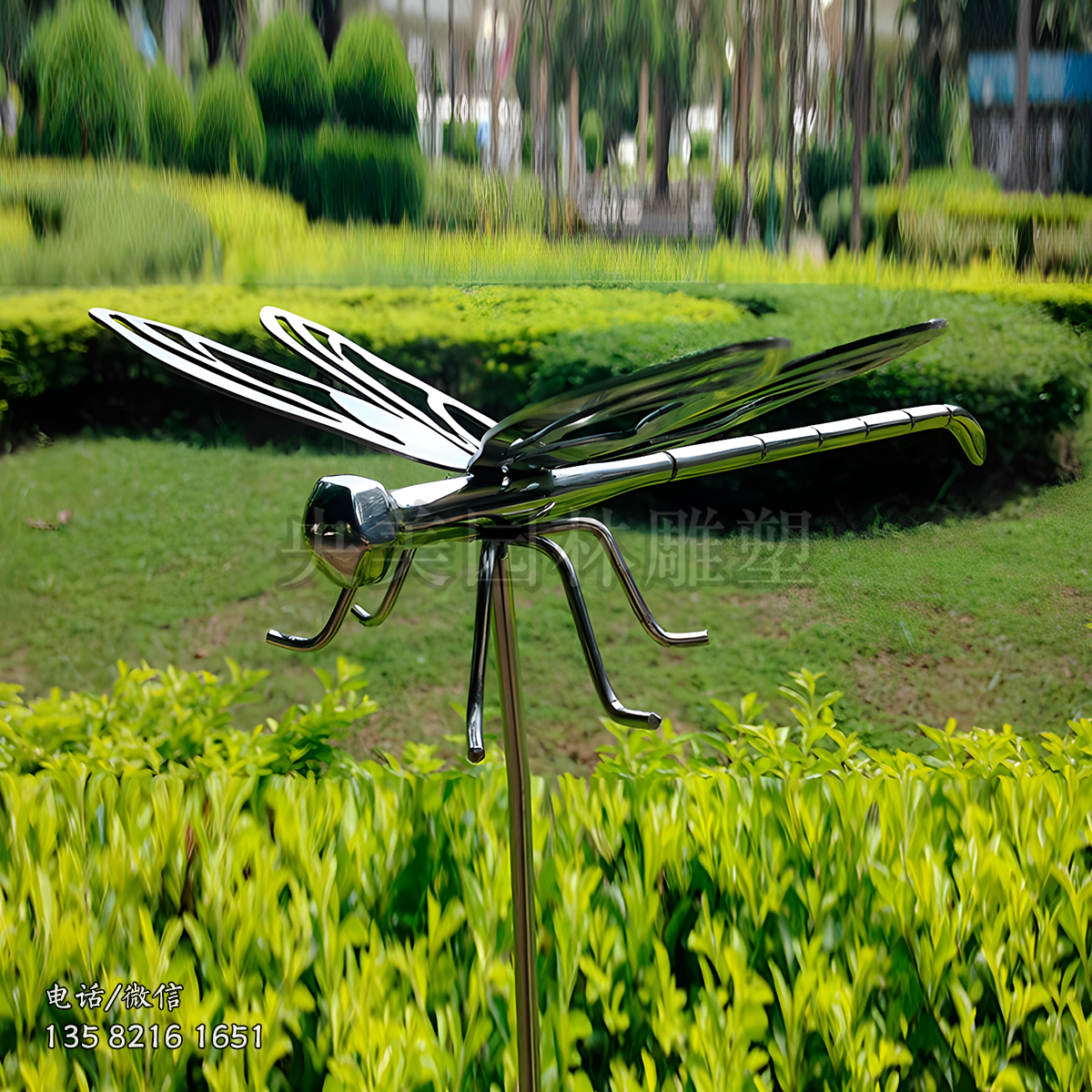 鏡面創(chuàng)意蜻蜓不銹鋼雕塑