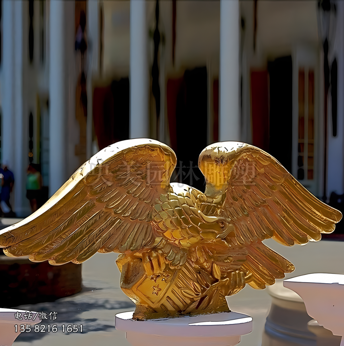 鑄銅老鷹雕塑擺件