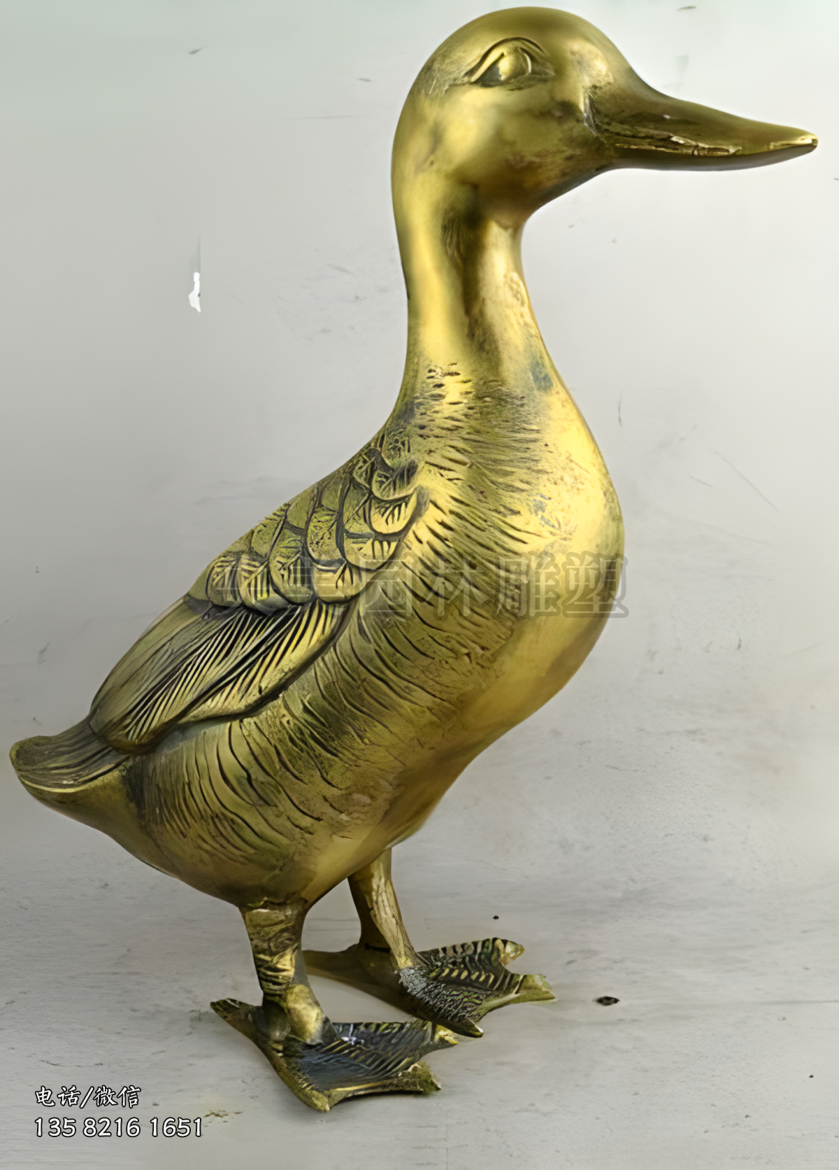 純銅鑄造黃銅鴨子雕塑