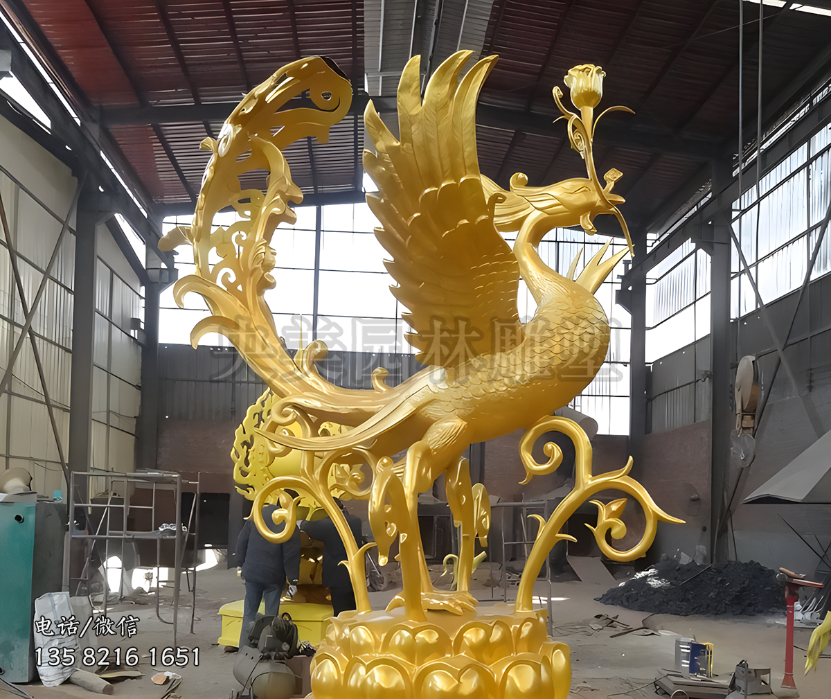 金鳳凰銅雕