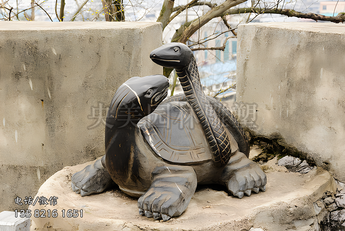 青石雕刻玄武神獸石雕
