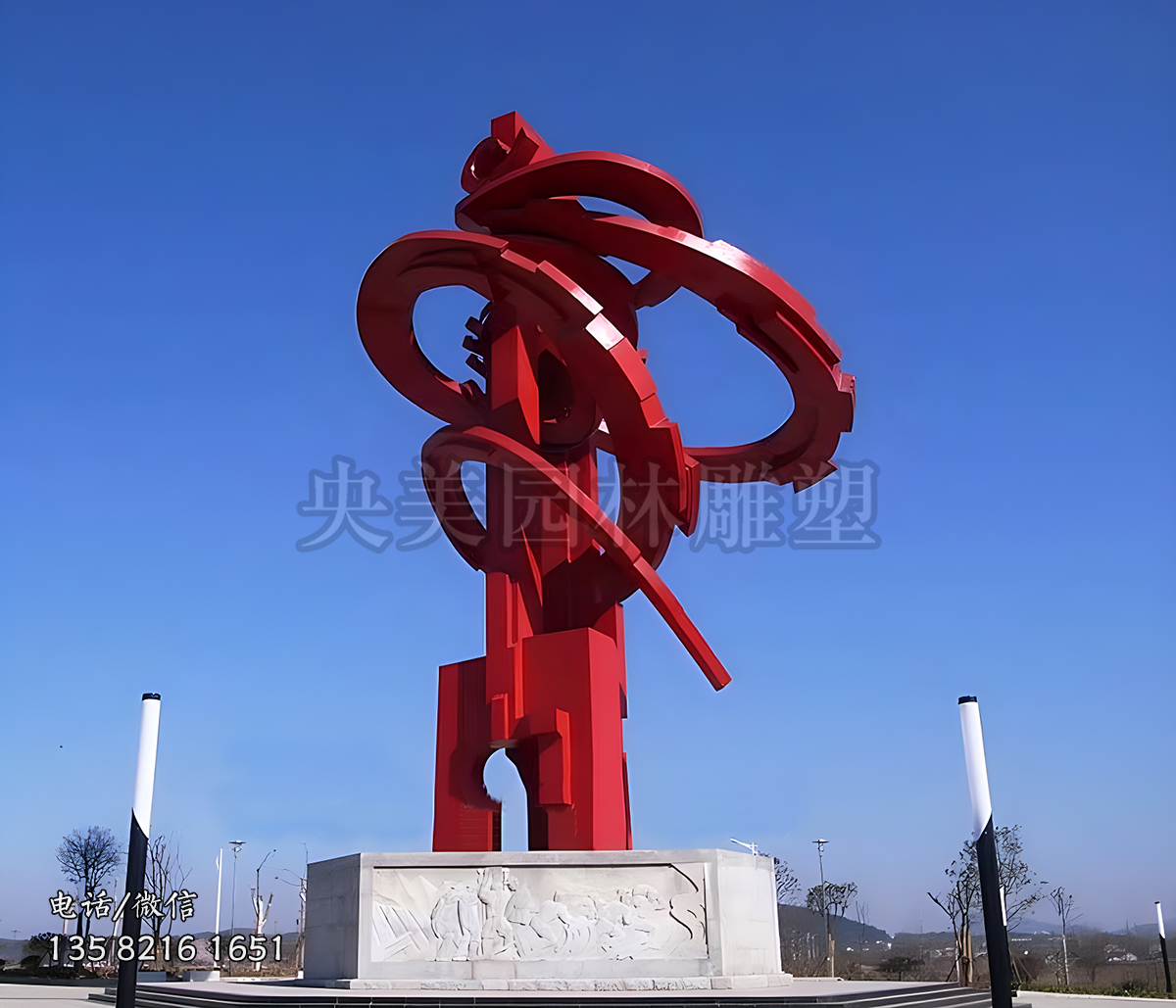 抽象盤龍不銹鋼景觀雕塑