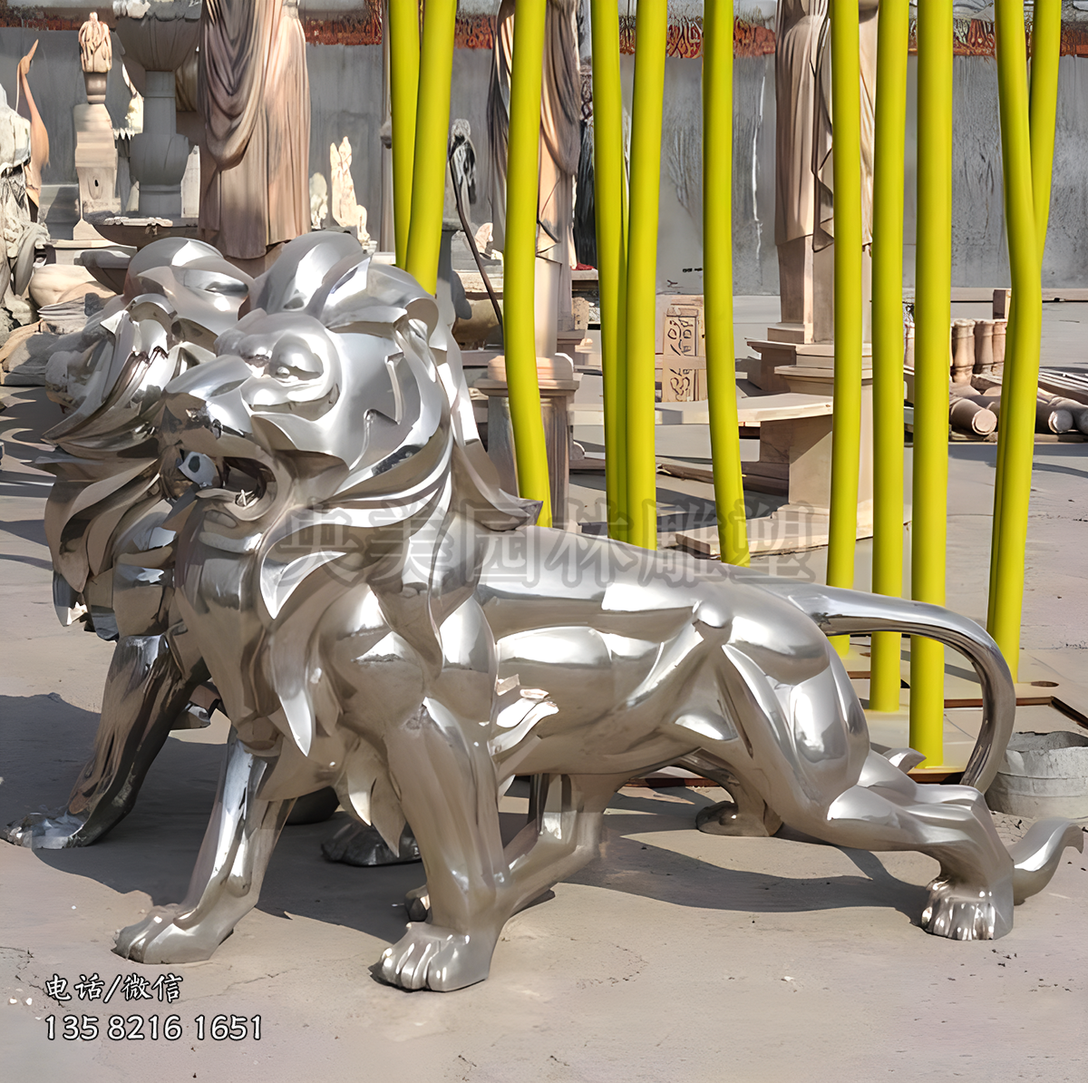 不銹鋼鍛造獅子雕塑