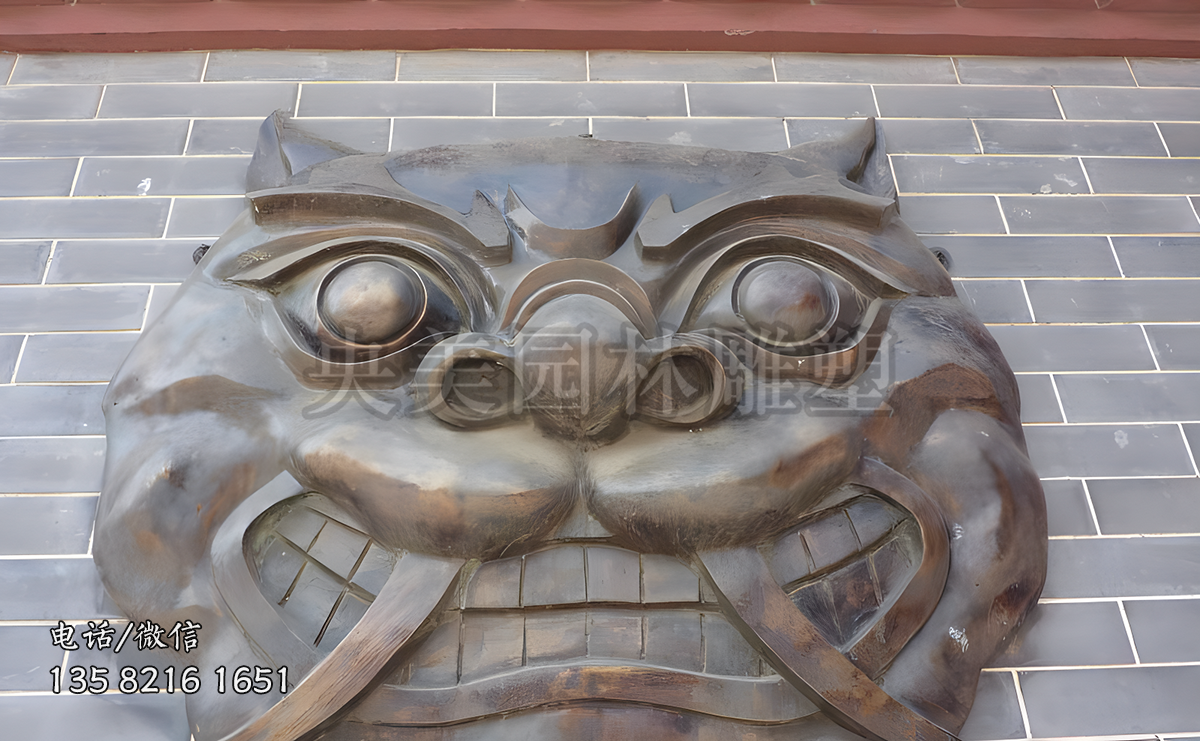 鍛銅狴犴浮雕裝飾