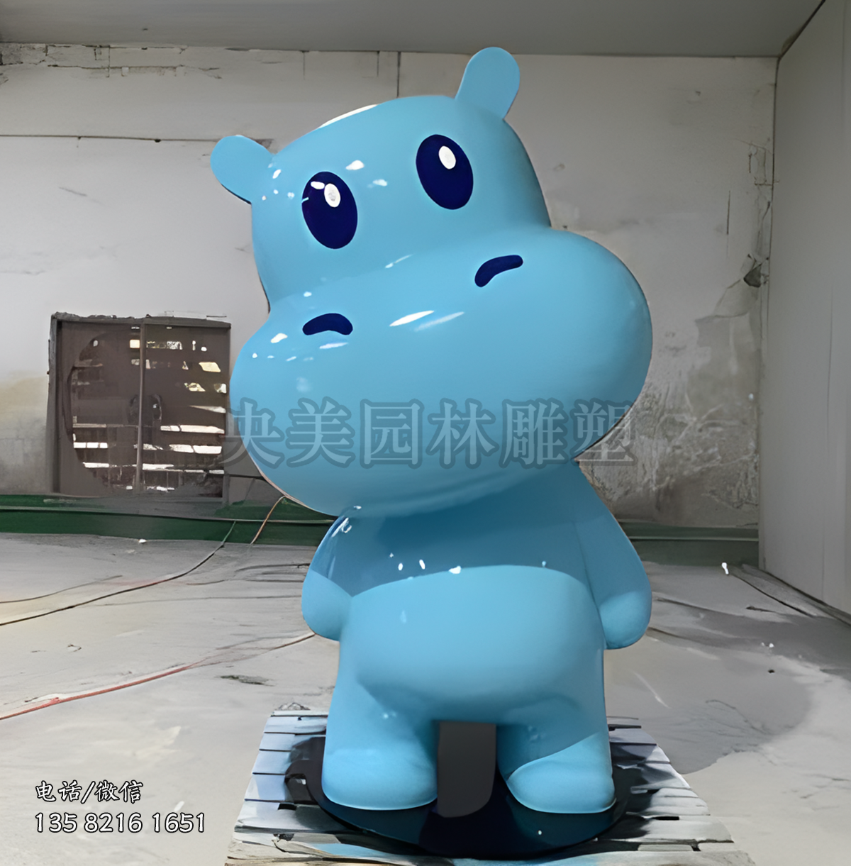 河馬卡通IP雕塑