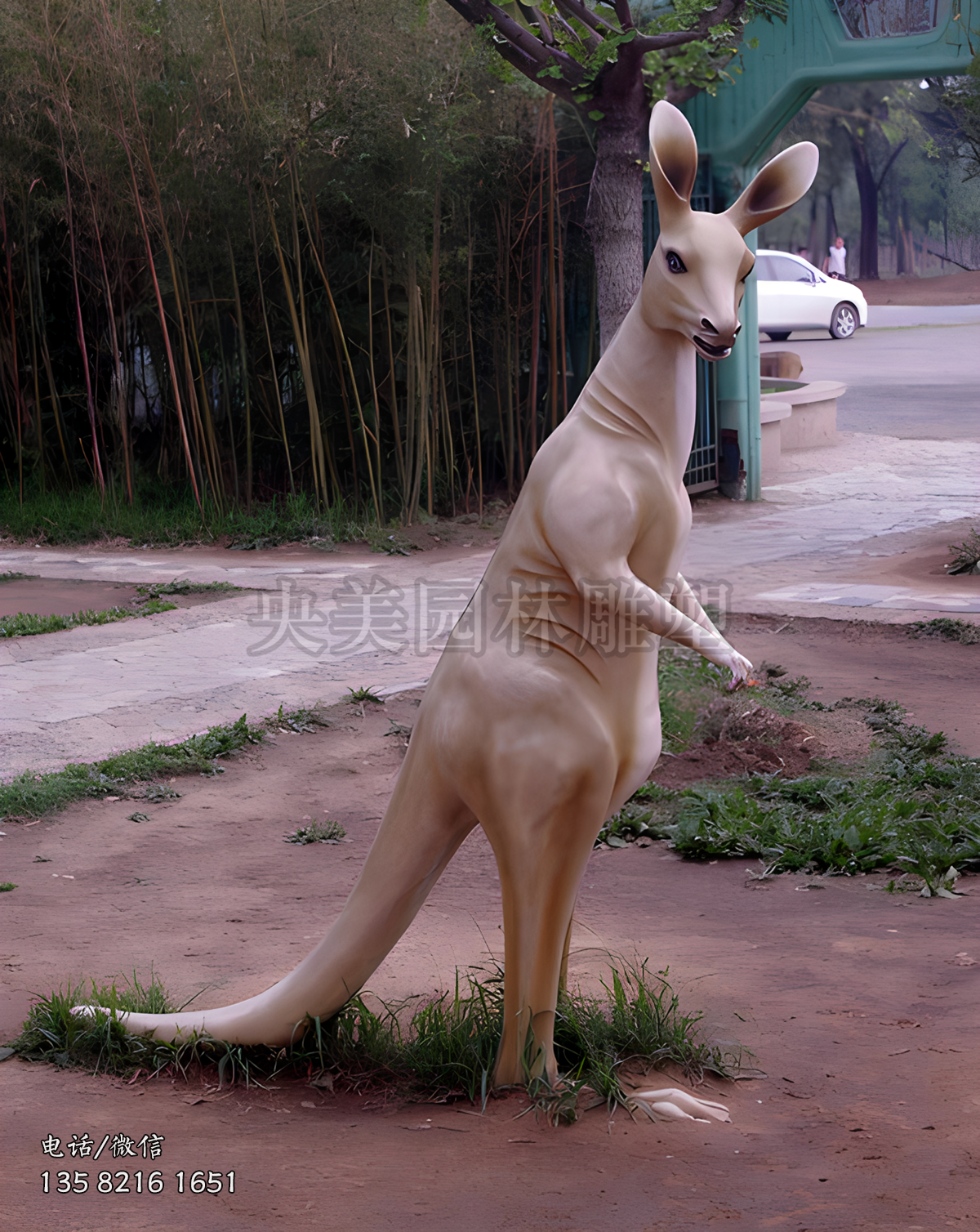 不銹鋼仿真袋鼠雕塑