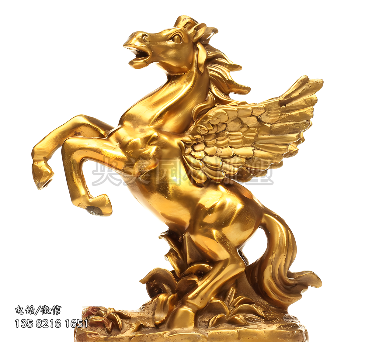 純銅鑄造飛馬雕塑
