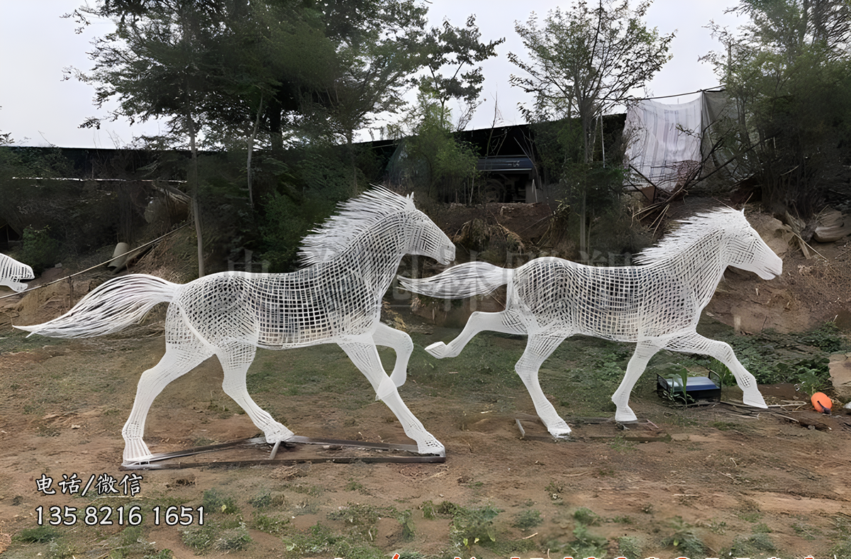 鐵藝編織馬雕塑