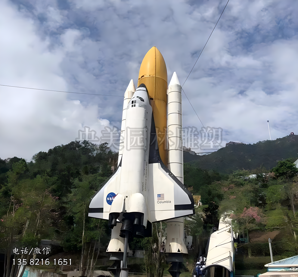 不銹鋼火箭景觀雕塑