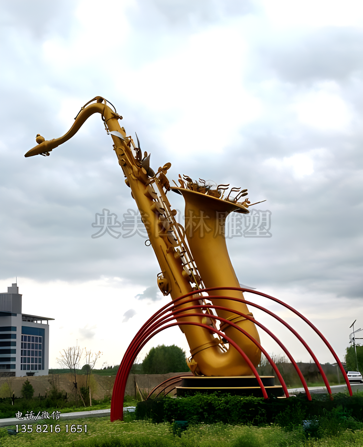 不銹鋼薩克斯景觀雕塑
