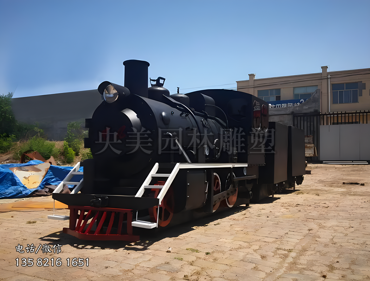 鐵藝仿真火車頭雕塑