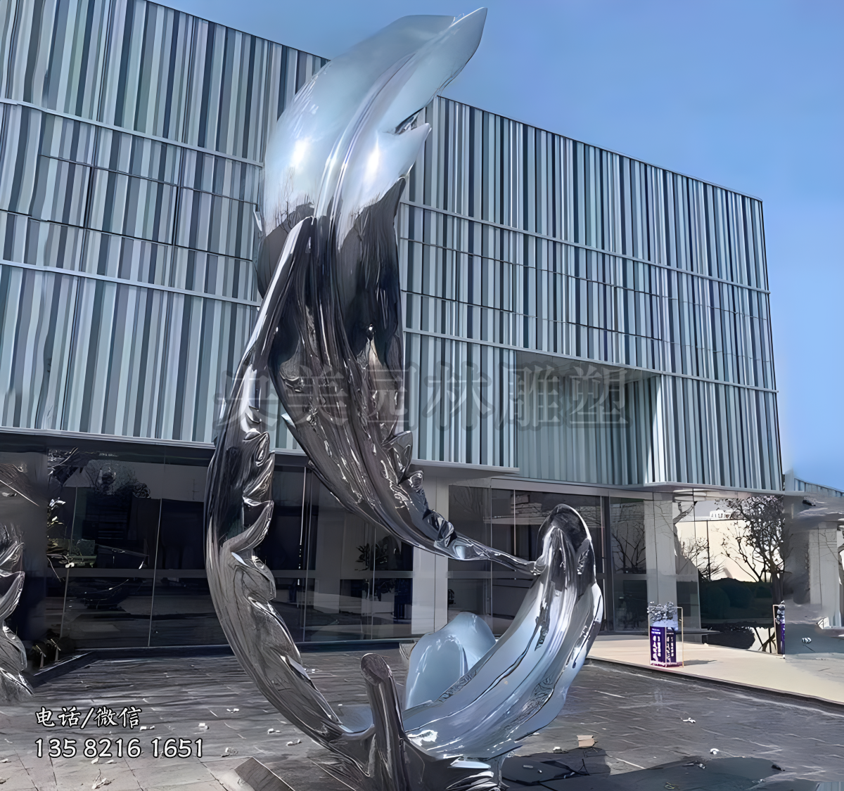 不銹鋼鏡面羽毛景觀雕塑