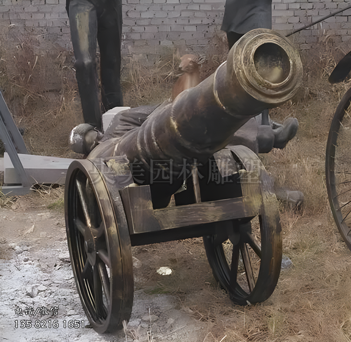 玻璃鋼仿銅大炮雕塑