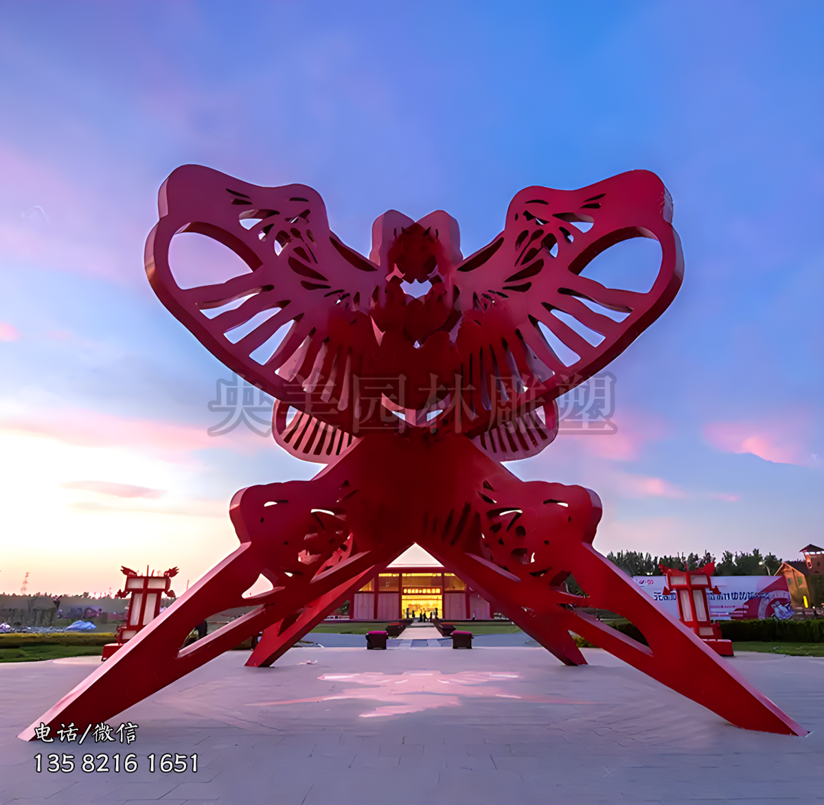 大型不銹鋼風(fēng)箏景觀雕塑