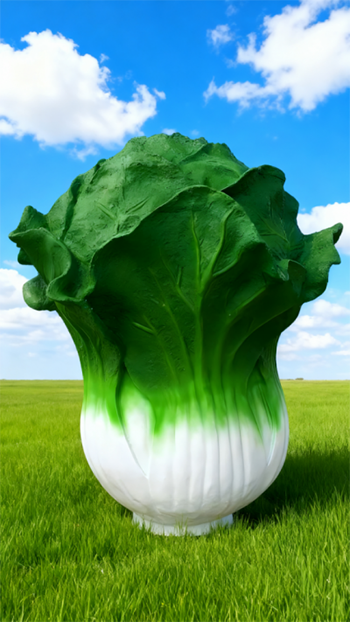 玻璃鋼仿真白菜雕塑 (3)