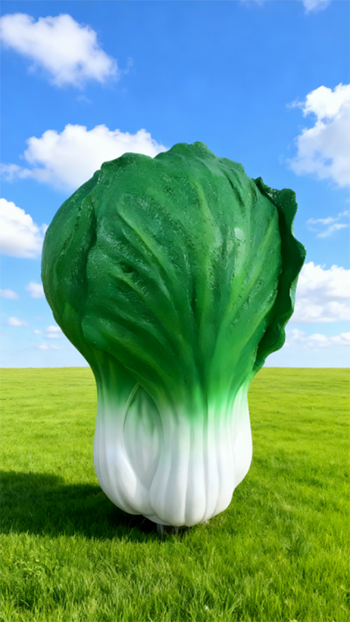 玻璃鋼仿真白菜雕塑 (7)
