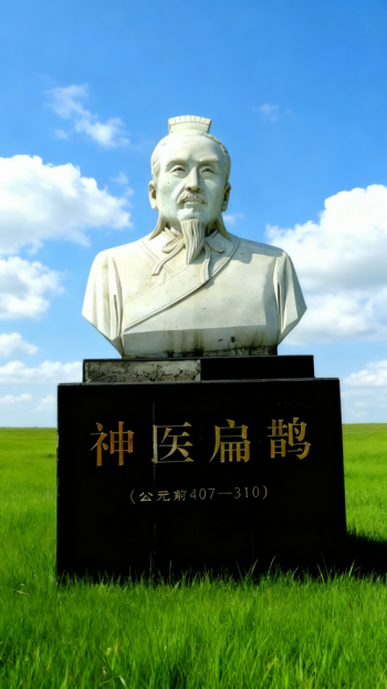 玻璃鋼仿石扁鵲半身胸像雕塑