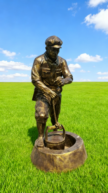 玻璃鋼仿銅紅軍雕塑 (30)