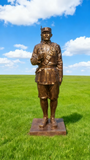 玻璃鋼仿銅紅軍雕塑 (35)