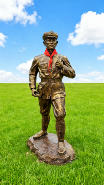 玻璃鋼仿銅紅軍雕塑 (38)