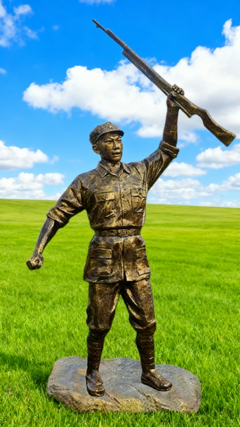 玻璃鋼仿銅紅軍雕塑 (42)