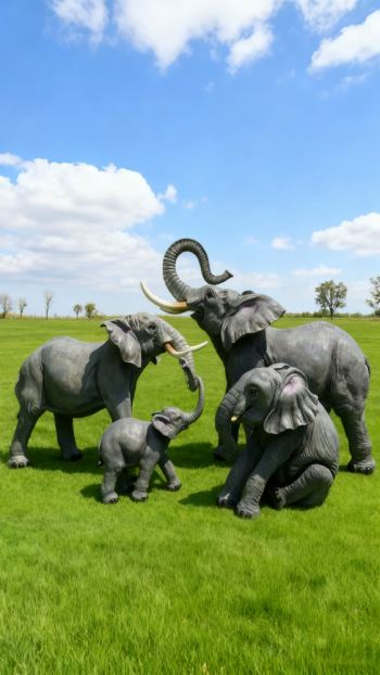 玻璃鋼仿真大象雕塑 (11)
