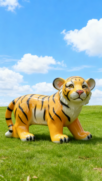 玻璃鋼仿真老虎雕塑 (10)