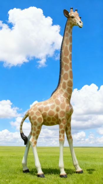 玻璃鋼仿真長(zhǎng)頸鹿雕塑 (3)