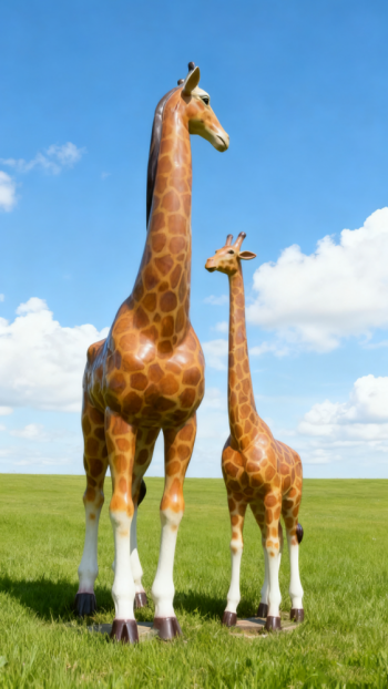 玻璃鋼仿真長(zhǎng)頸鹿雕塑 (4)