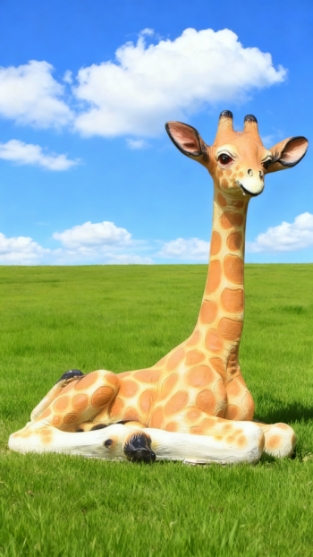 玻璃鋼仿真長頸鹿雕塑 (5)