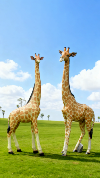 玻璃鋼仿真長(zhǎng)頸鹿雕塑 (9)