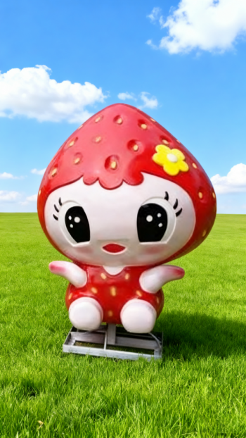 玻璃鋼卡通草莓雕塑公仔 (15)