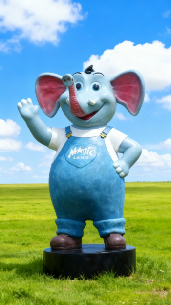 玻璃鋼卡通大象雕塑 (5)