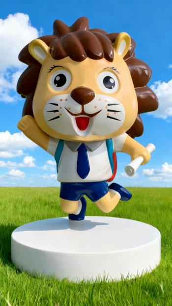 玻璃鋼卡通獅子雕塑 (19)