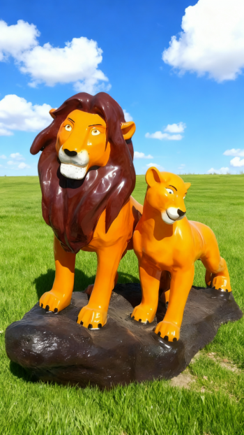 玻璃鋼卡通獅子雕塑 (20)