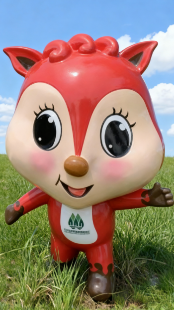 玻璃鋼卡通小鹿雕塑 (3)