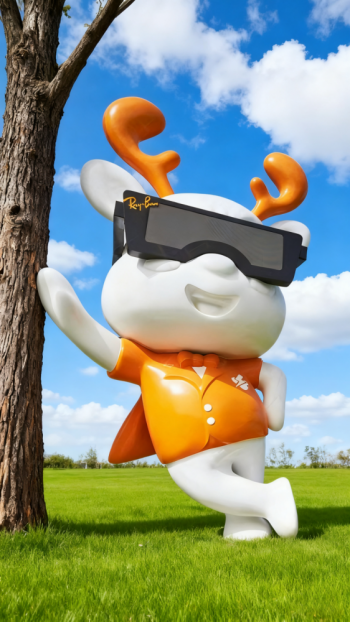 玻璃鋼卡通小鹿雕塑 (7)