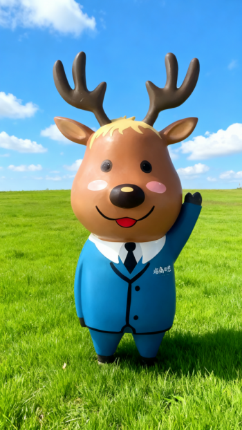 玻璃鋼卡通小鹿雕塑 (9)