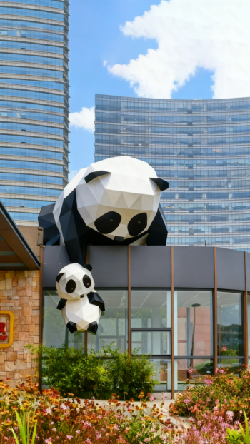 玻璃鋼母子熊貓雕塑 (7)