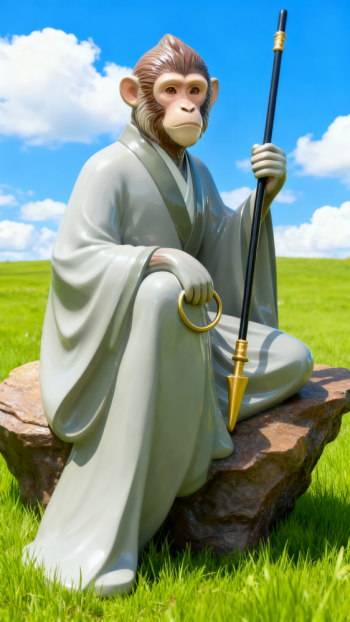 獸首人身十二生肖動(dòng)物雕塑 (3)