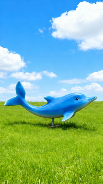 玻璃鋼海豚雕塑 (7)