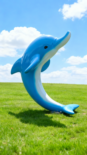 玻璃鋼海豚雕塑 (9)