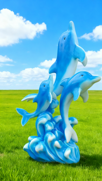 玻璃鋼海豚雕塑 (27)