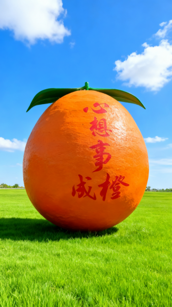 玻璃鋼卡通橙子雕塑 (15)