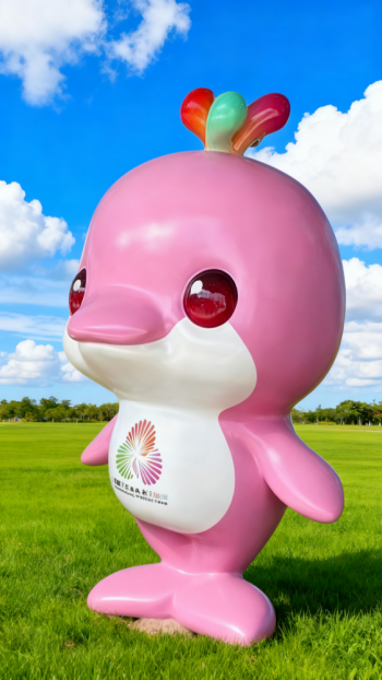 玻璃鋼卡通海豚雕塑 (1)