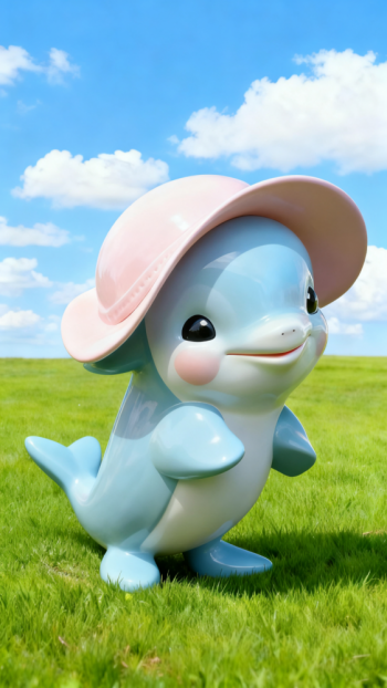 玻璃鋼卡通海豚雕塑 (4)