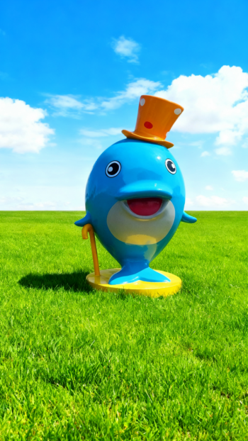 玻璃鋼卡通海豚雕塑 (11)