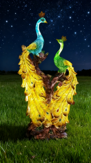 玻璃鋼仿真孔雀雕塑 (4)